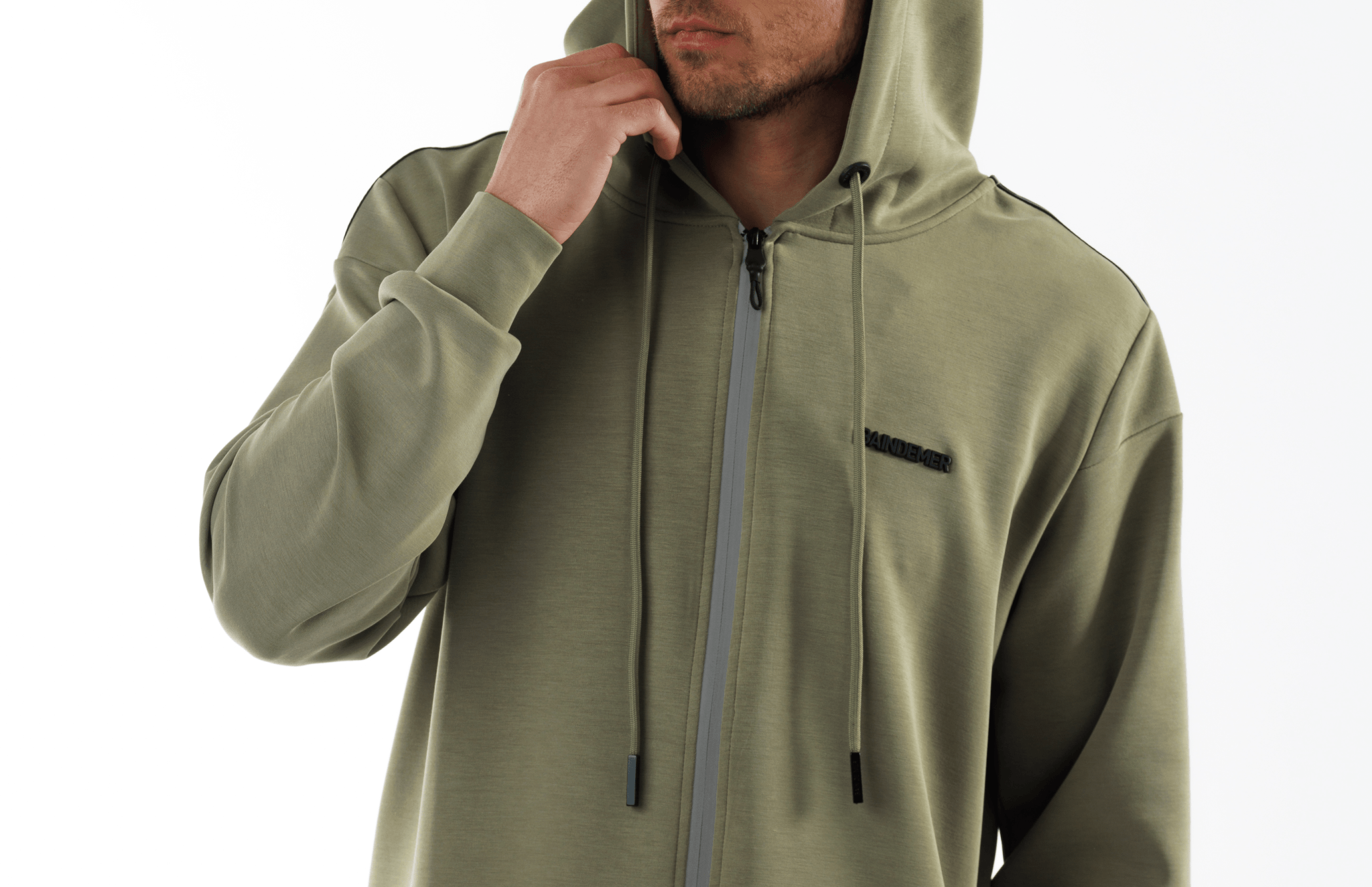 MIGIBOY MILITARY GREEN | Zip Hoodie - Bain de Mer