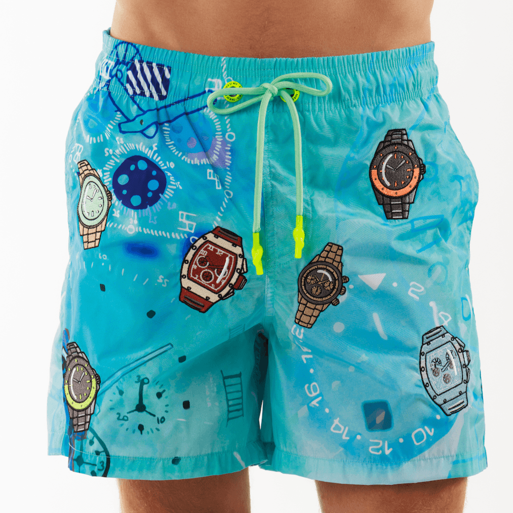 SALIN BLUE Mens Swimwear THE WATCH LIMITED EDITION