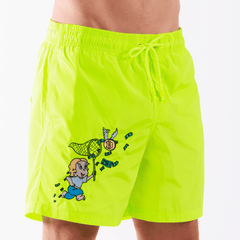 SALIN NEON YELLOW | Mens Swimwear RICH THE DOLLAR MONO - Bain de Mer