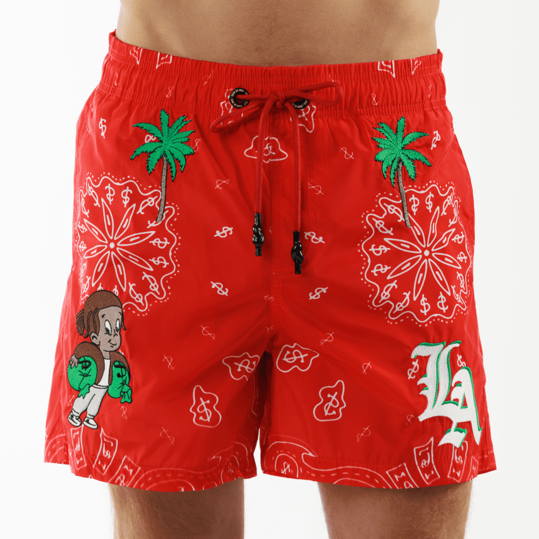 SALIN RED Mens Swimwear LA GANG BAINDEMER