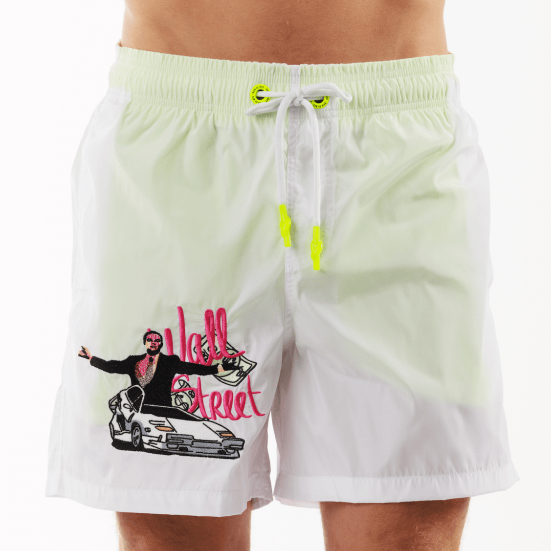 White designer 2025 swim shorts