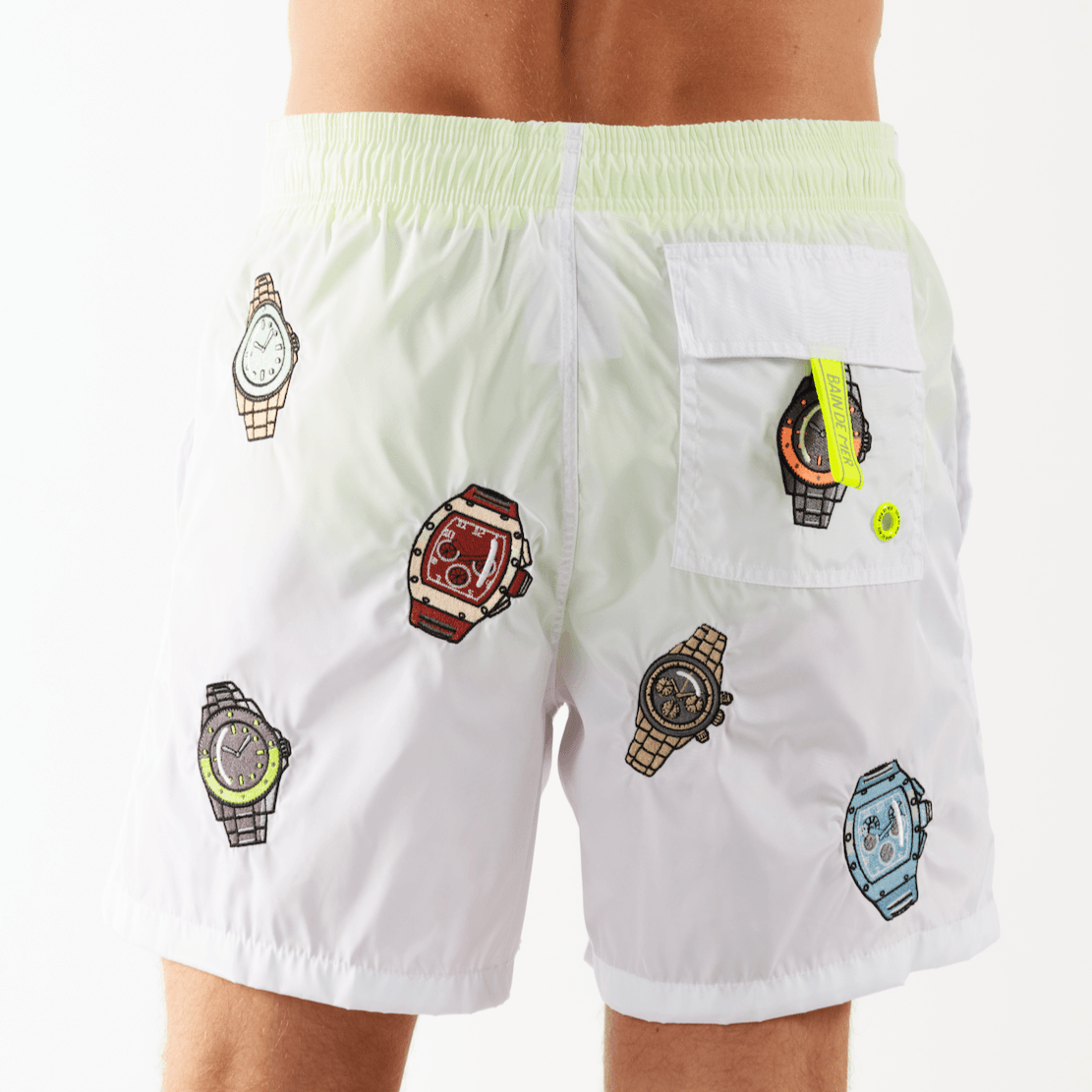 SALIN WHITE | Mens Swimwear THE WATCH ALLOVER - Bain de Mer